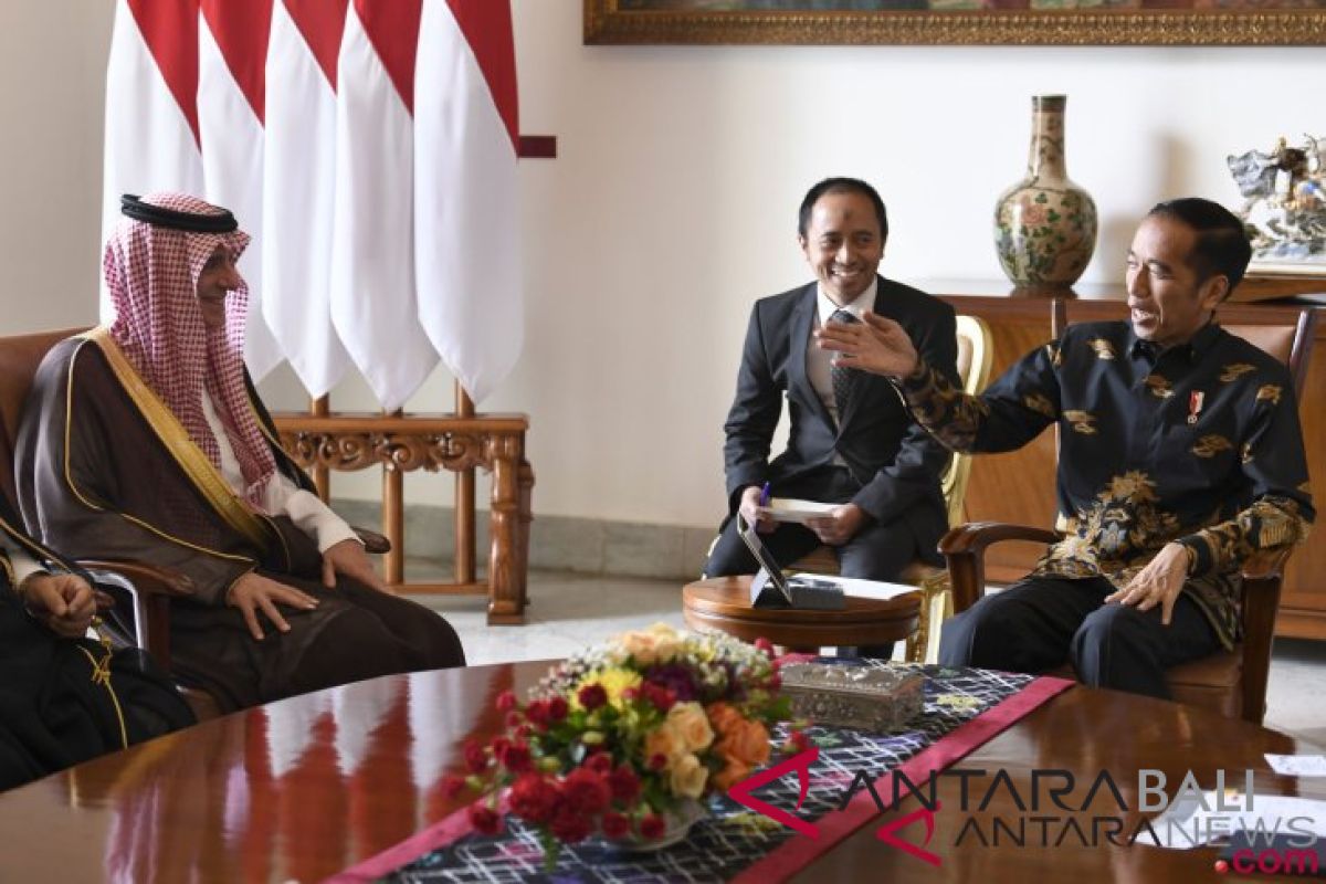 Presiden Jokowi terima kunjungan Menlu Arab Saudi