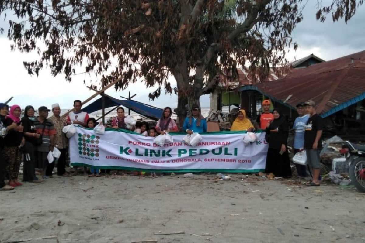 K-Link Indonesia donasikan Rp175 juta untuk korban gempa Palu-Donggala