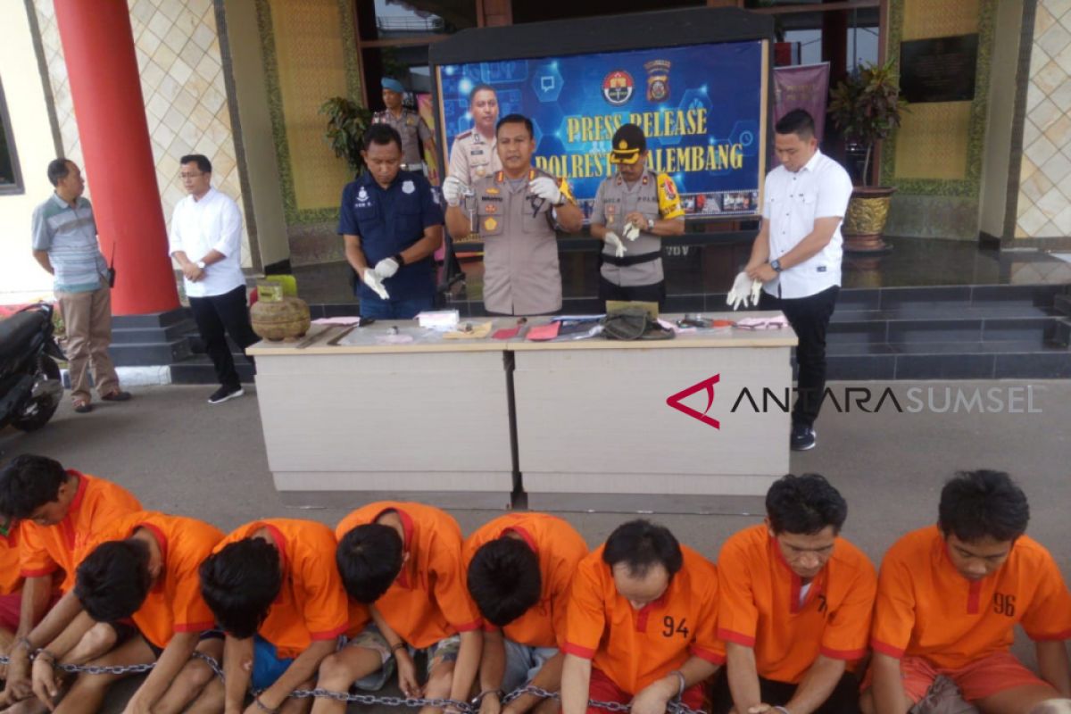 Polresta Palembang amankan 17 tersangka pencurian