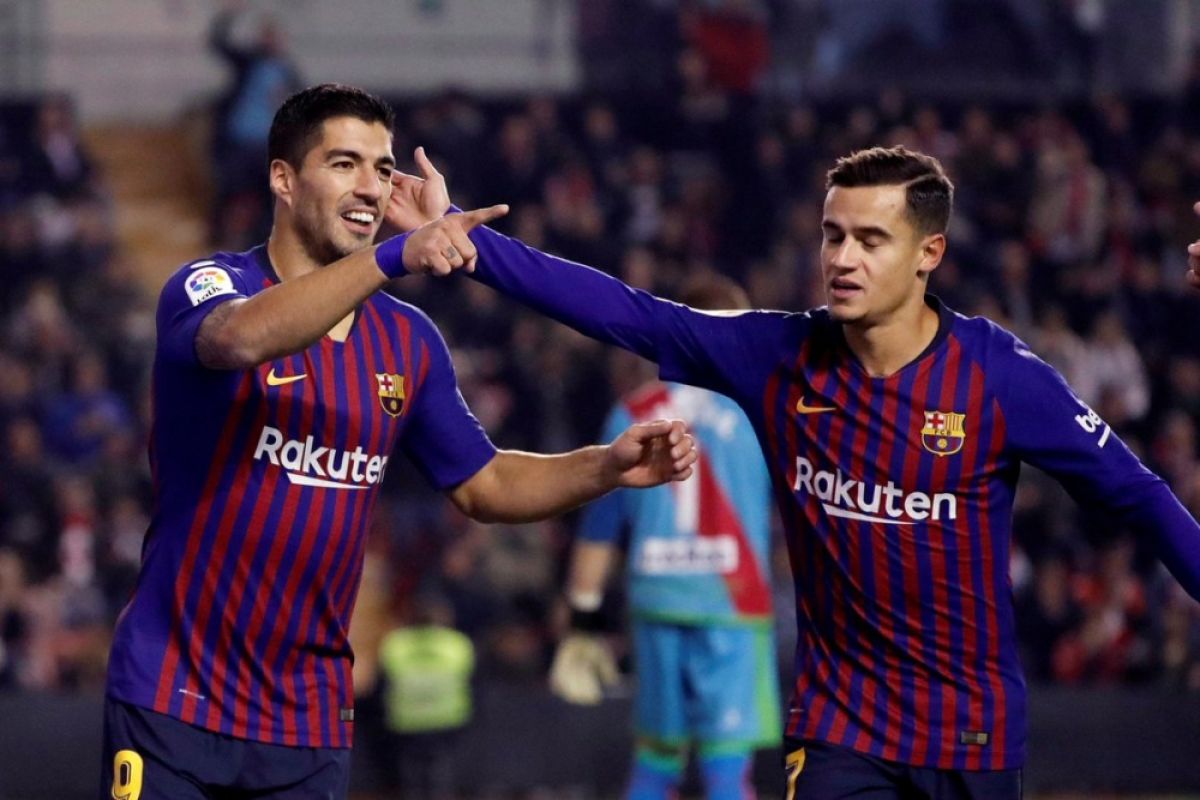 Cetak dua gol di pengujung laga, Barcelona amankan kemenangan di markas Vallecano