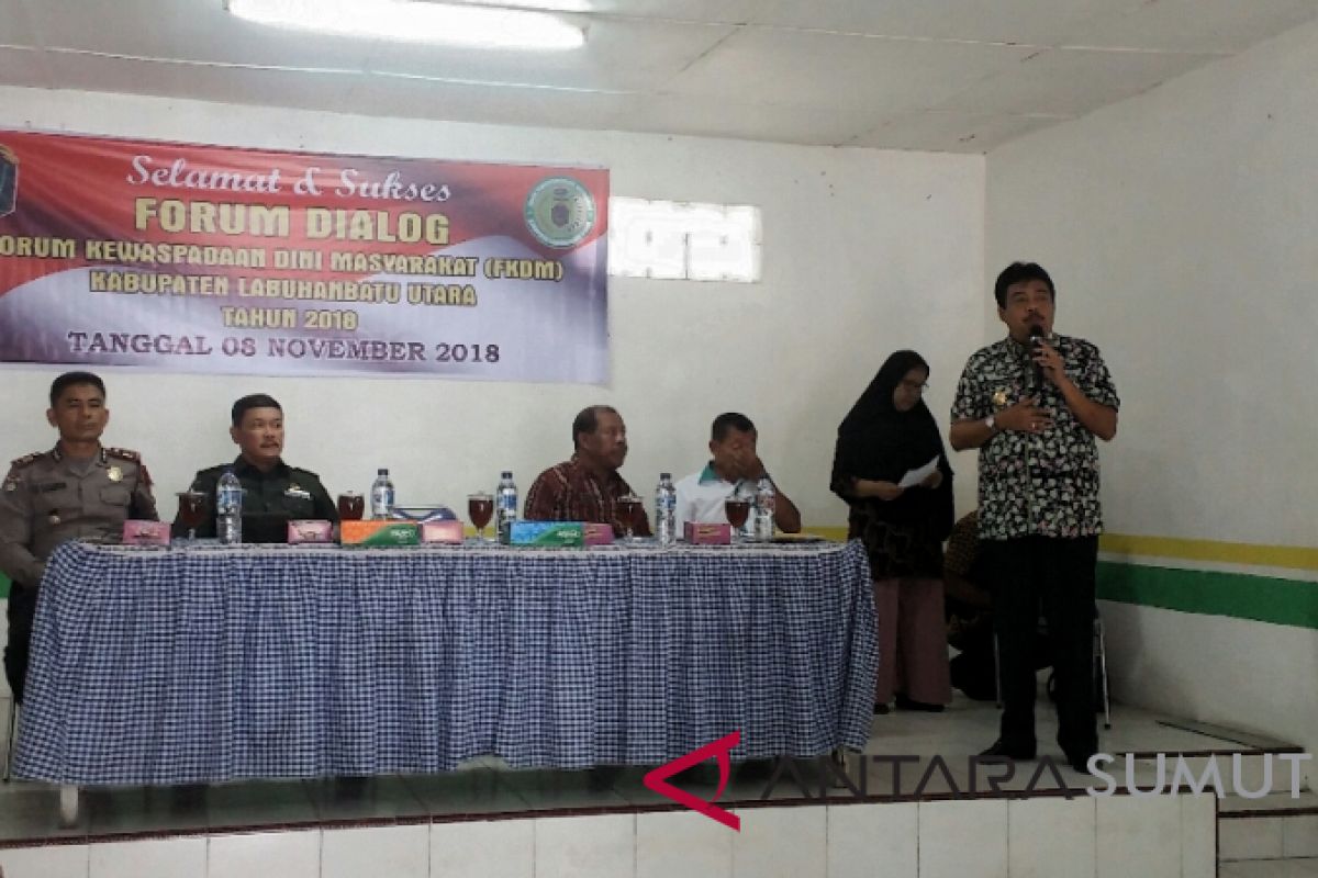 Wabup buka forum dialog FKDM Labura