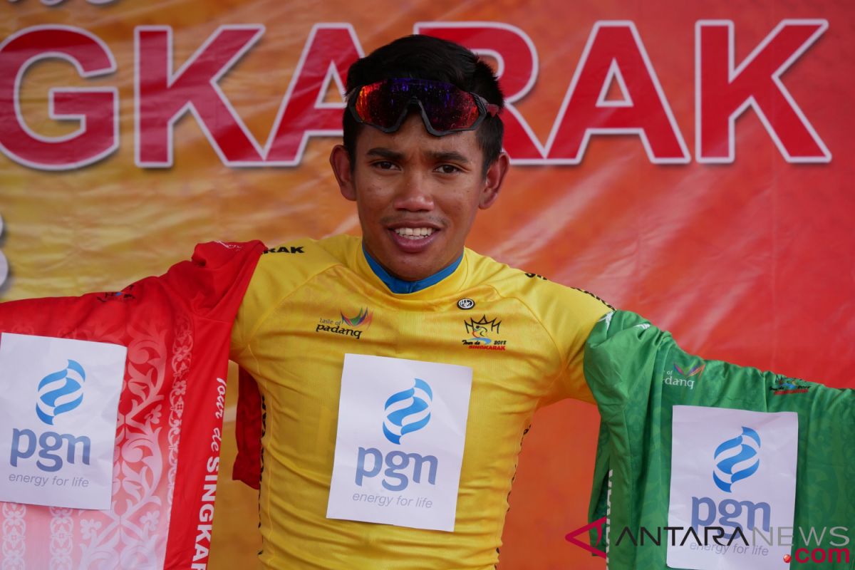 Novardianto juarai etape I Tour de Singkarak 2018