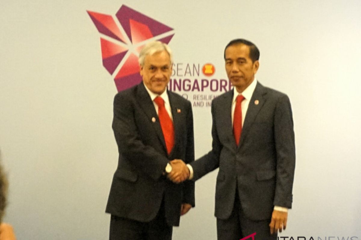 Presidents of Indonesia, Chile meet in Singapore