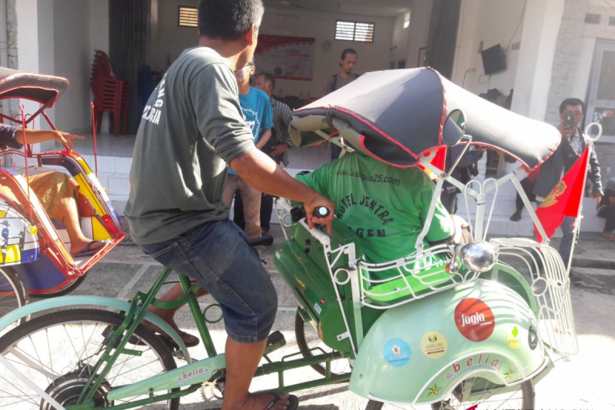 Becak listrik "Belia" diuji coba di Yogyakarta