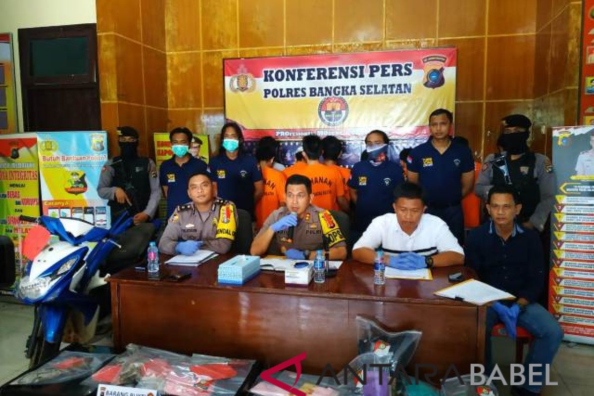 Polres Bangka Selatan tangkap delapan pengedar narkoba