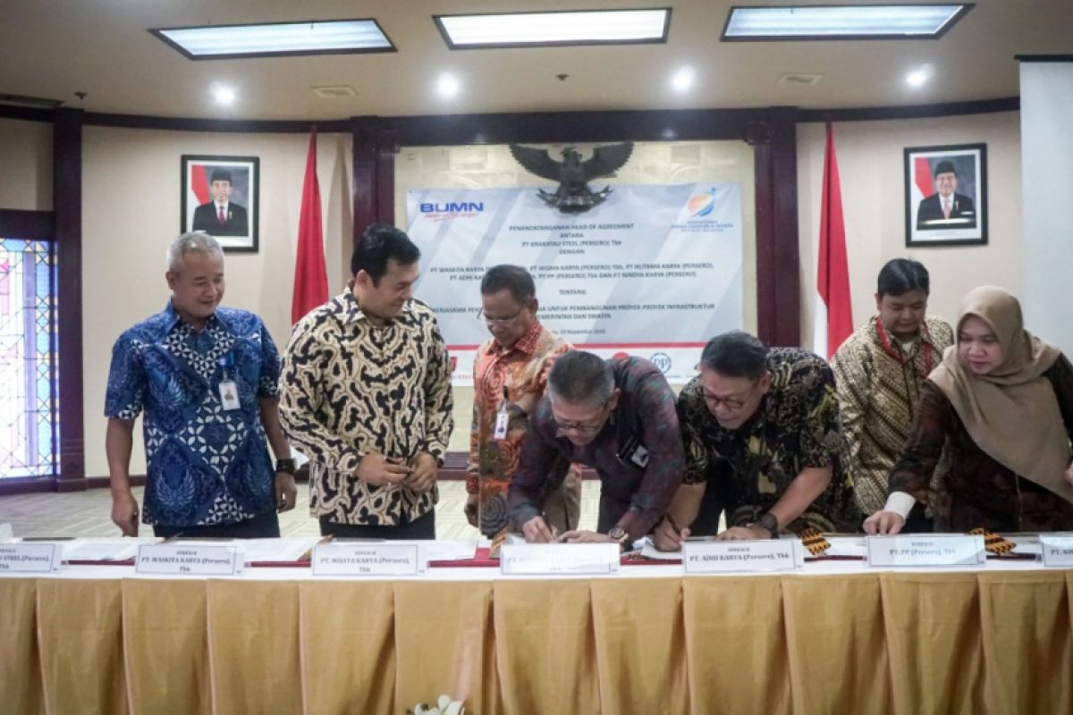 Krakatau Steel bersinergi dengan BUMN Karya pasok kebutuhan infrastruktur