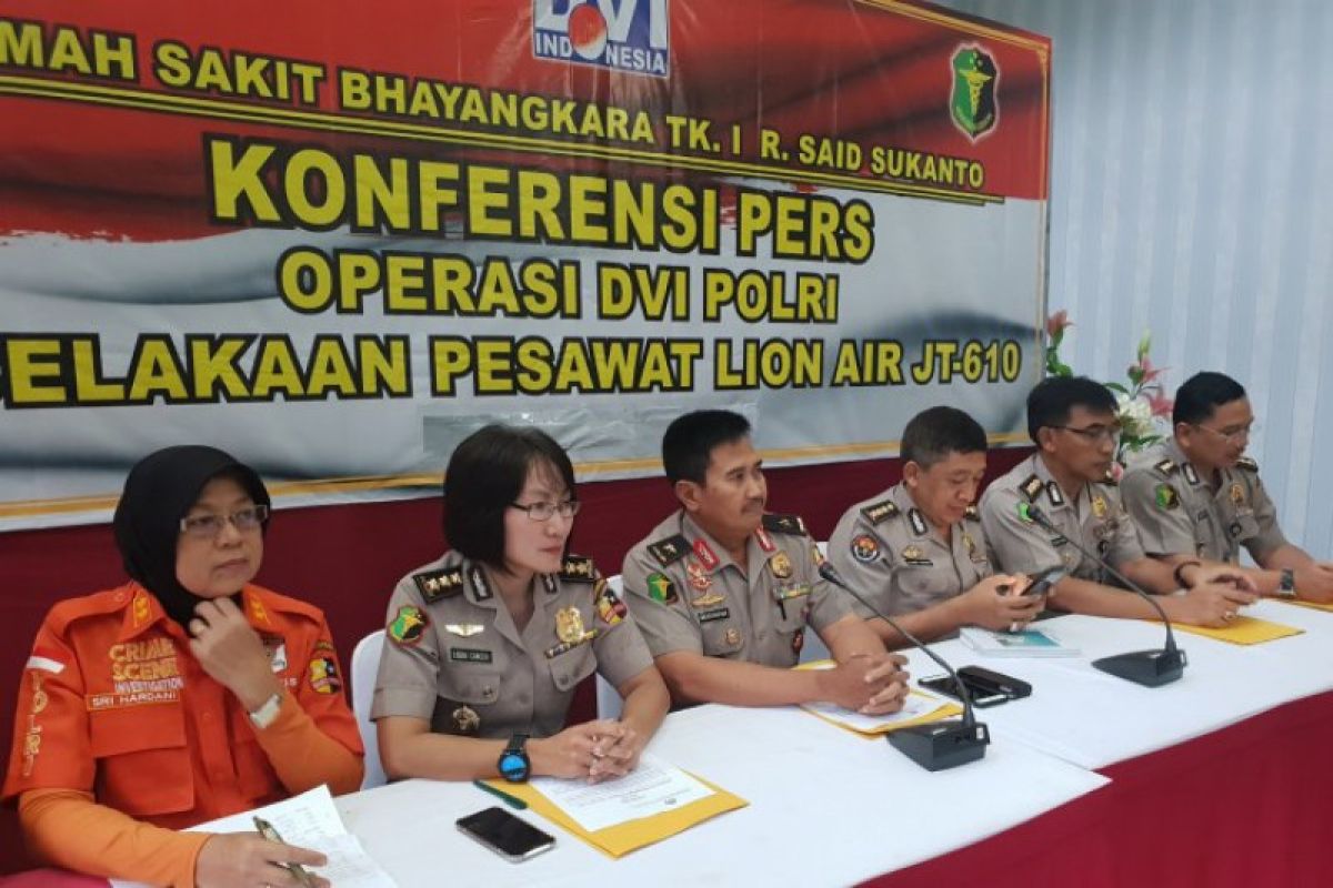 DVI Polri sudah identifikasi 77 orang korban Lion Air JT 610