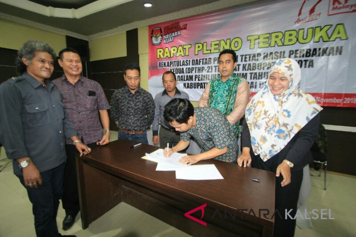 KPU HSU tetapkan DPT perbaikan tahap dua