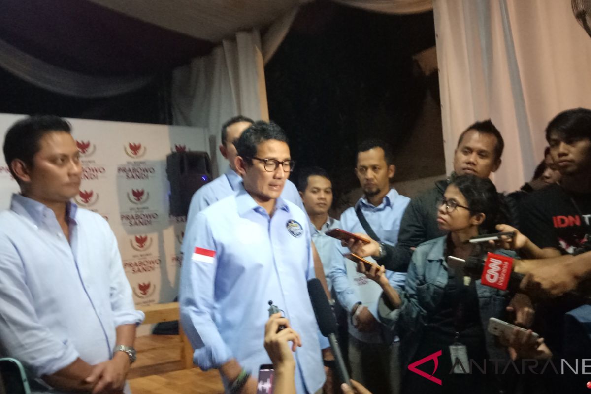 Sandiaga : Tahun 2019 sebagai referendum ekonomi