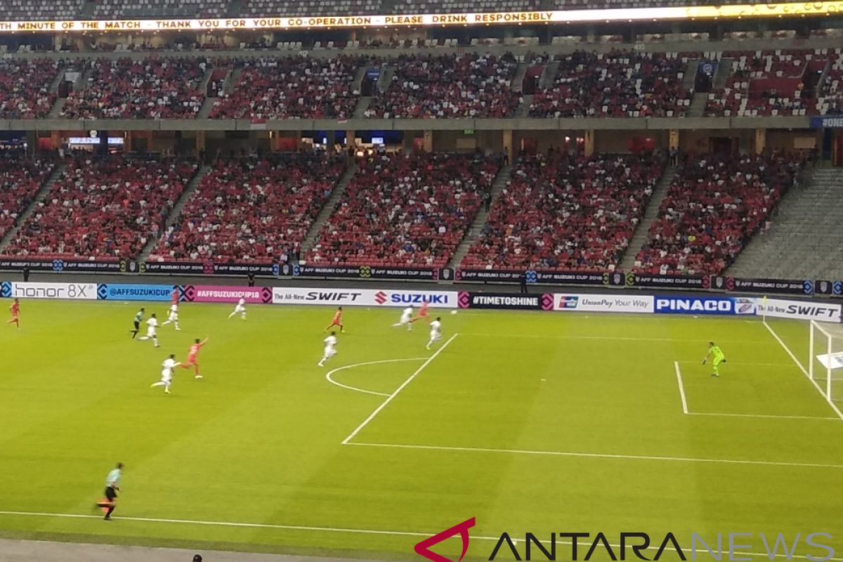 Indonesia tertinggal 0-1 dari Singapura babak pertama