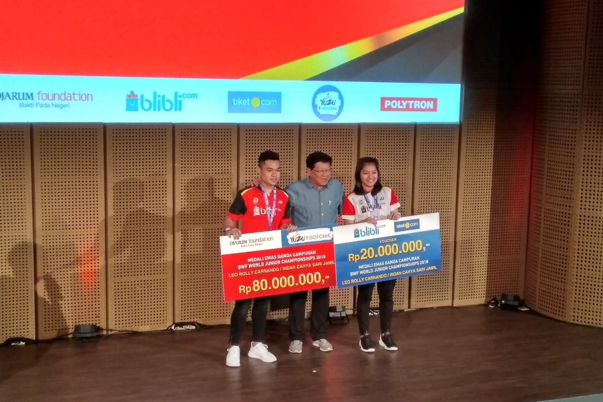 Juara dunia junior diguyur bonus