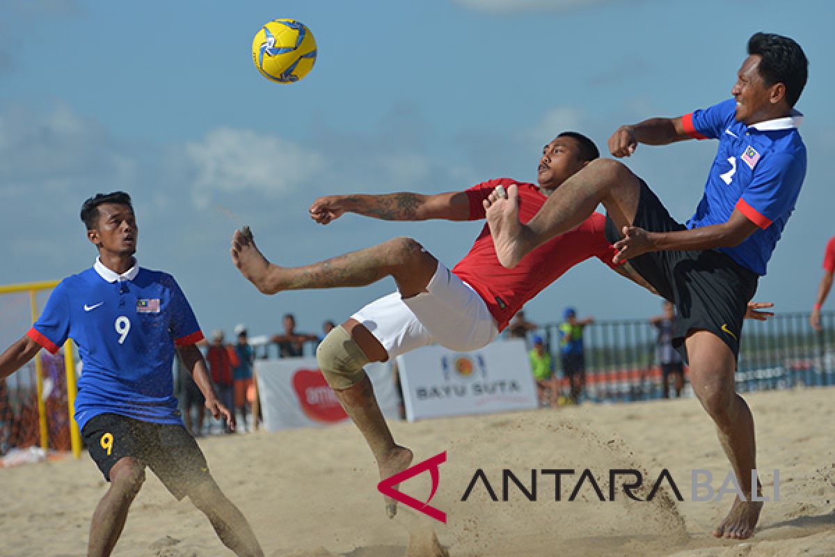 AFF Beach, tim Indonesia-Malaysia main imbang 4-4