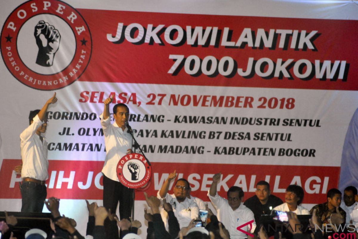 7.000 sukarelawan Jokowi dilantik