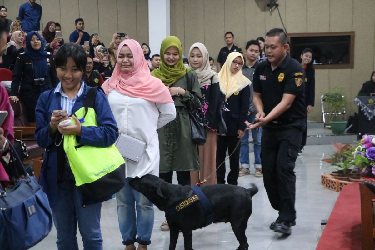 Anjing K-9 Bea Cukai Unjuk Kebolehan Temukan Narkoba di FEB Unej