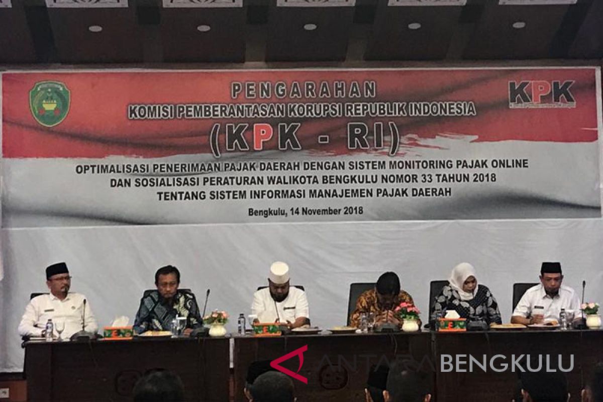 KPK dorong optimalisasi penerimaan pajak Kota Bengkulu