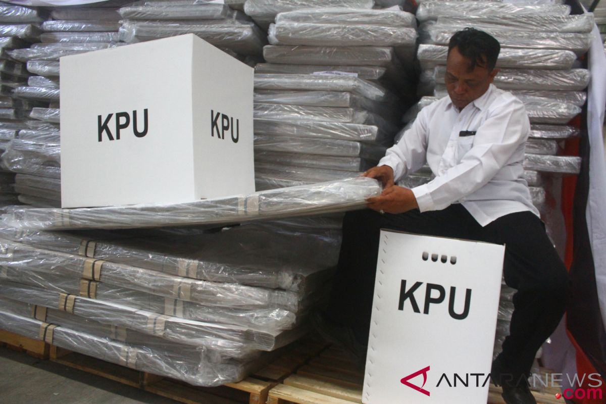 KPU Ngawi terima logistik Pemilu 2019
