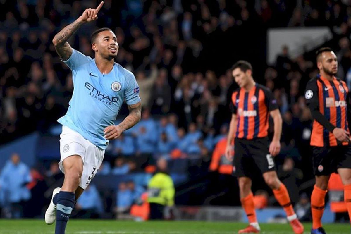 City hajar tim tamu Shakhtar dengan enam gol tanpa balas