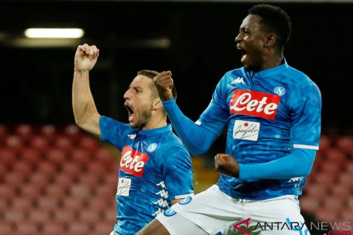 Gol Mertens berhasil amankan kemenangan Napoli