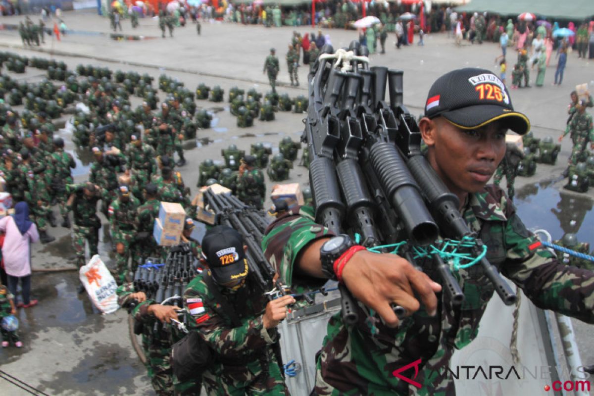 450 prajurit TNI-AD diberangkatkan ke perbatasan Papua