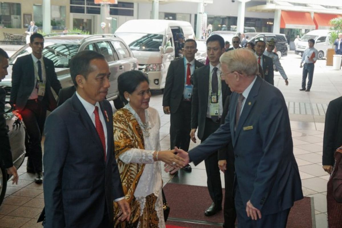 Presiden Jokowi tiba di Singapura