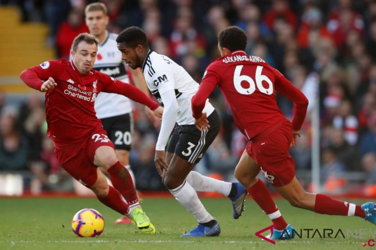 Salah dan Shaqiri bawa Liverpool menang atas Fulham