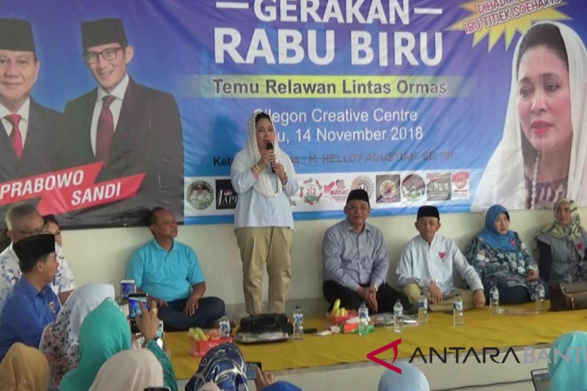 Titiek Soehartao Optimistis Prabowo-Sandi Unggul Di Banten