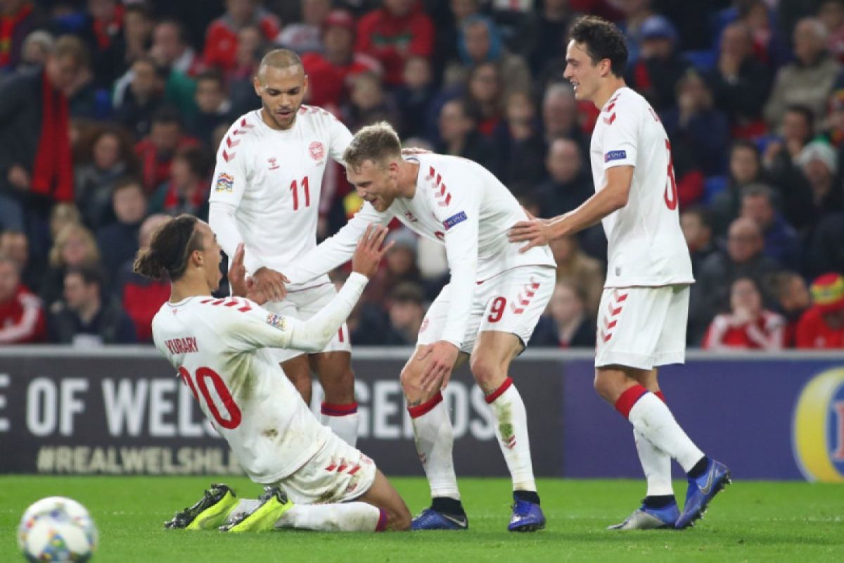 Denmark pastikan promosi setelah kalahkan Wales