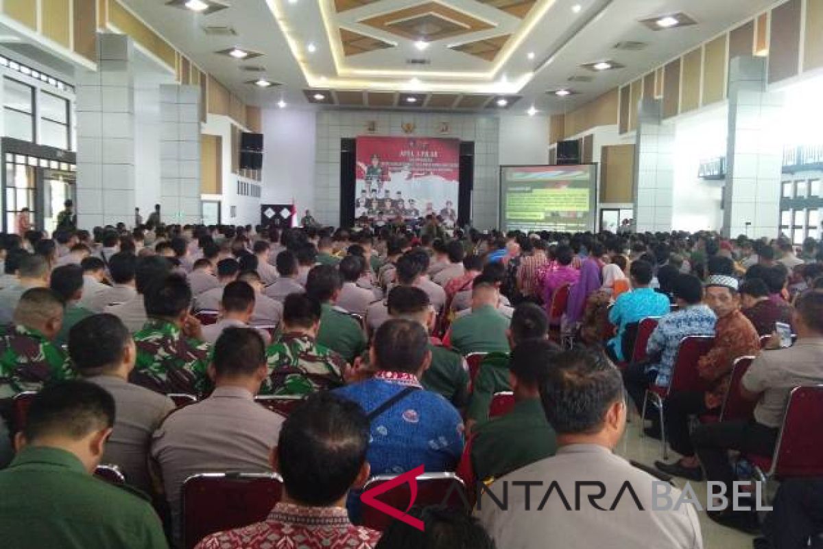 Kapolda Babel: Apel tiga pilar kuatkan sinergi pengamanan pemilu