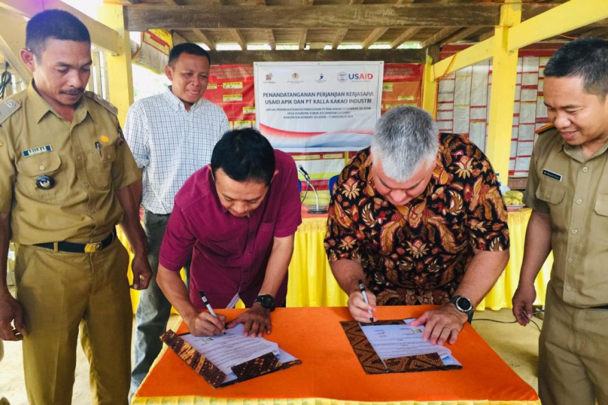 USAID-KKI teken kerja sama peningkatan petani kakao