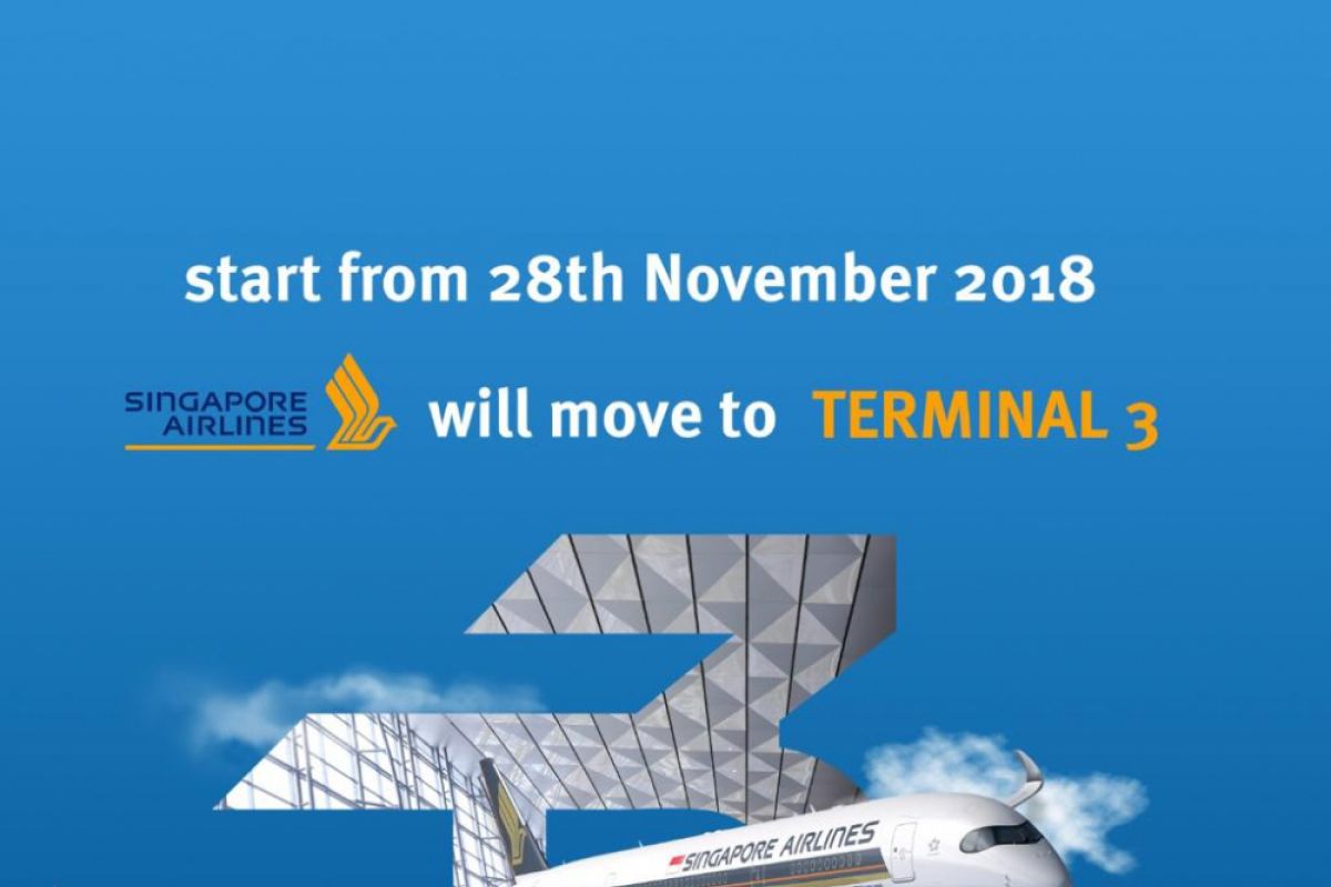 Singapore Airlines Pindah Ke Terminal 3 Mulai 28 November