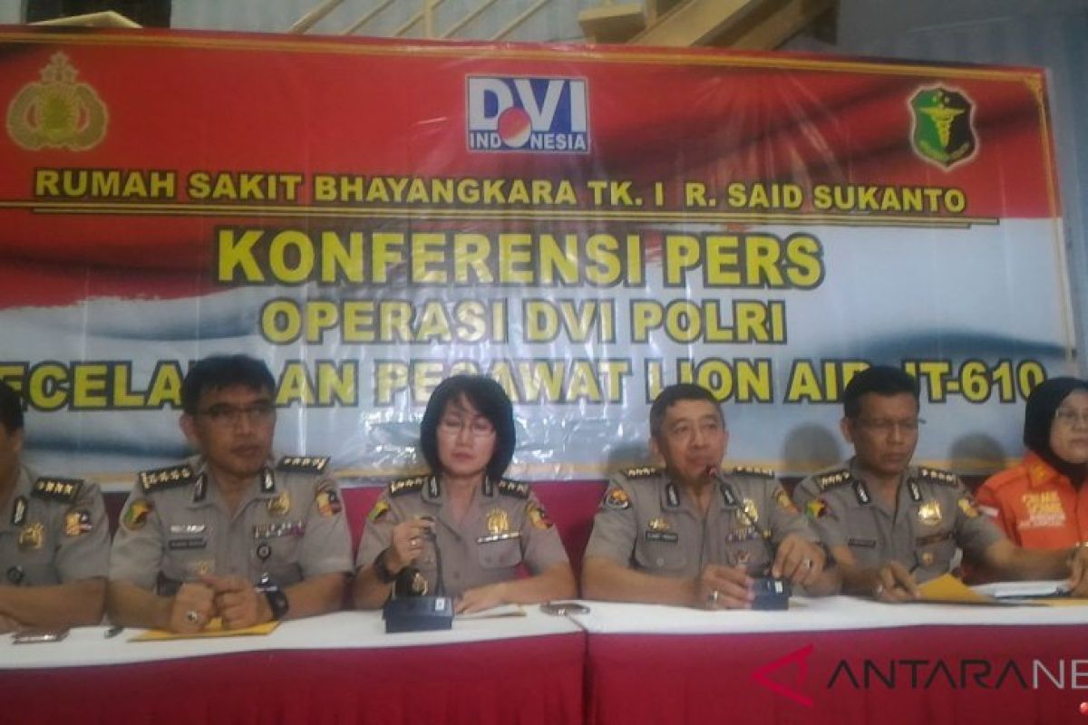 DVI kembali identifikasi 17 jenazah korban Lion Air JT 610