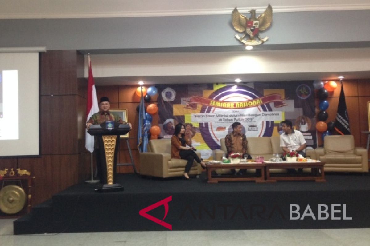 UBB seminar nasional peran milenial tahun politik