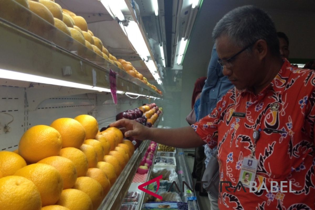 Jejaring pangan Bangka Belitung sidak pasar buah modern