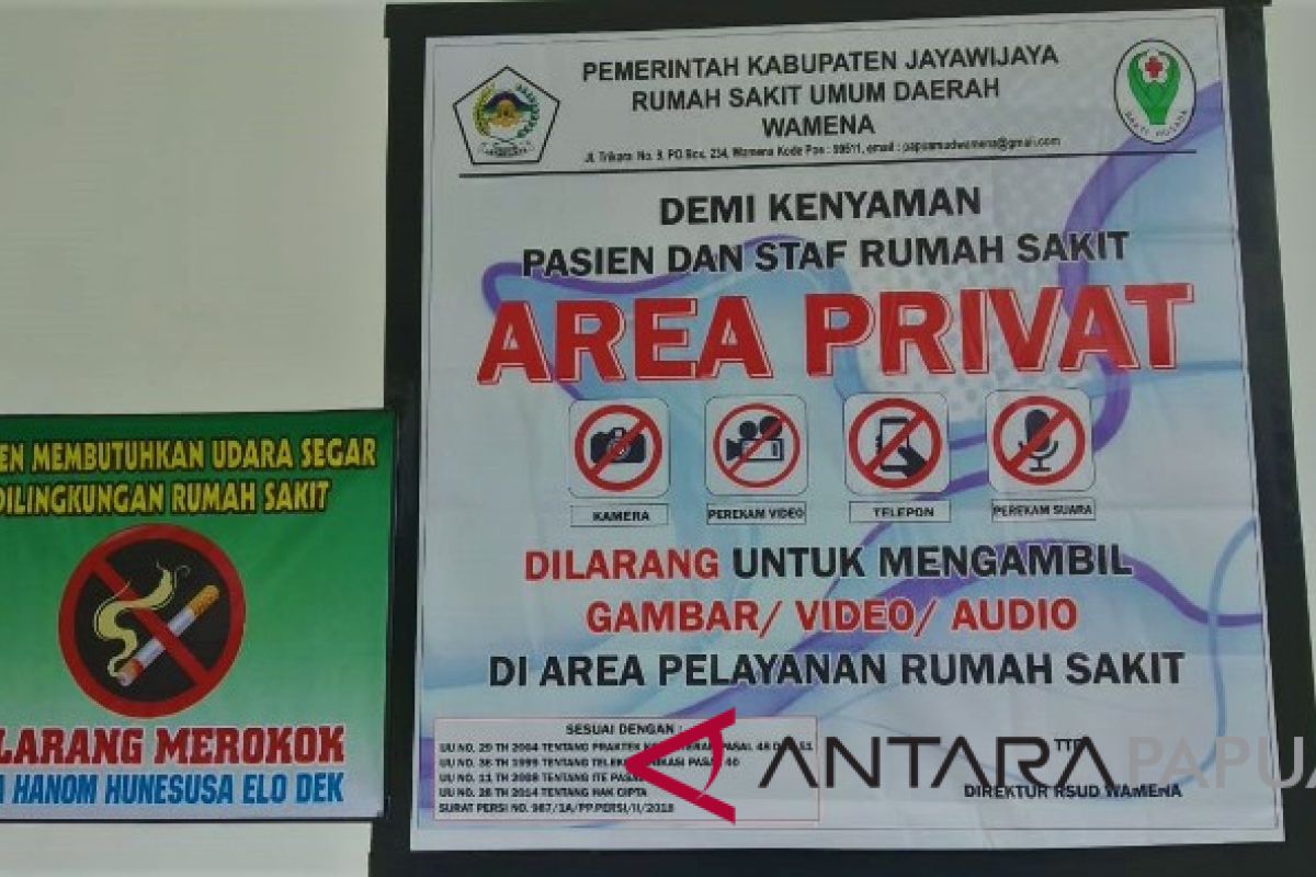 RSUD Wamena larang pengambilan gambar guna mencegah informasi hoaks