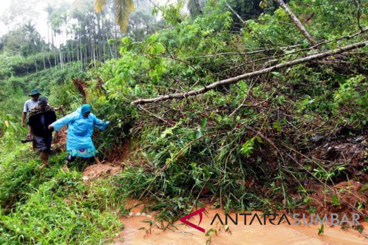 Jalan Agam-Bukittinggi kembali tertimbun material longsoran