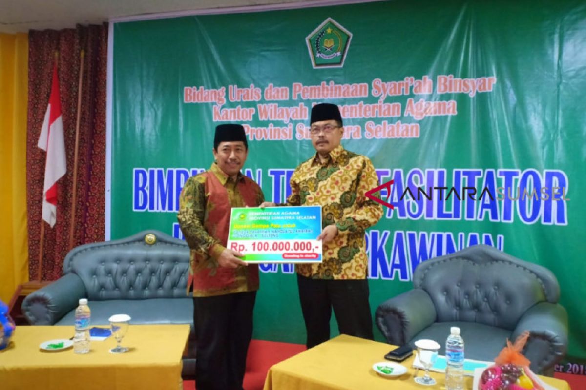 Kemenag Sumsel bantu Rp100 Juta untuk pesantren di Donggala