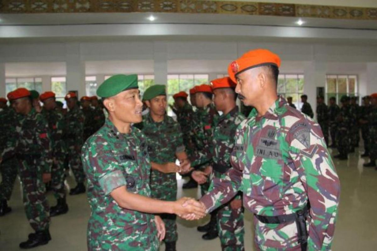 Irdam Cenderawasih pimpin penerimaan dan pelepasan Satgas TNI AU BKO Kodam