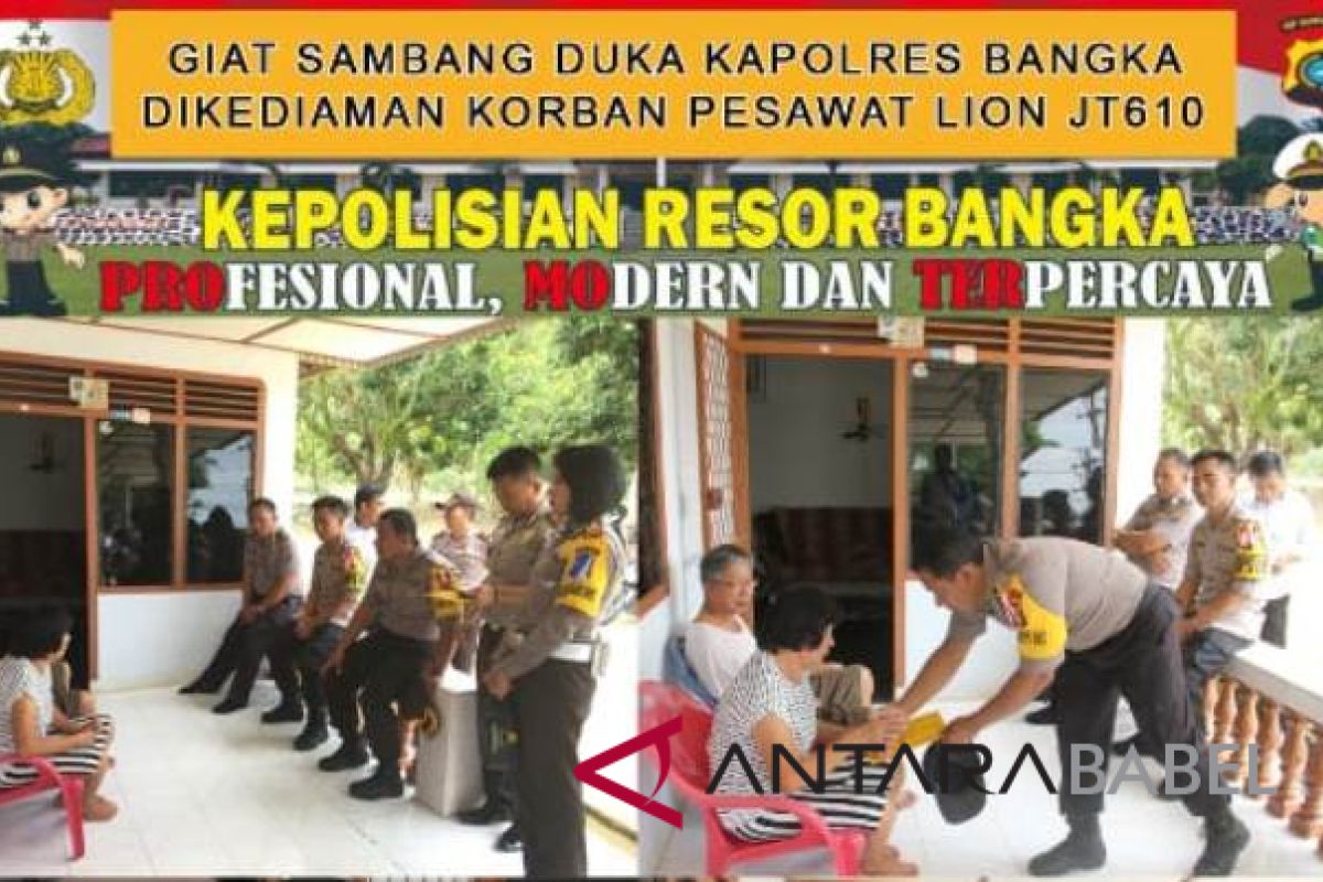 Polres Bangka gelar giat sambang duka korban  Lion Air JT 610