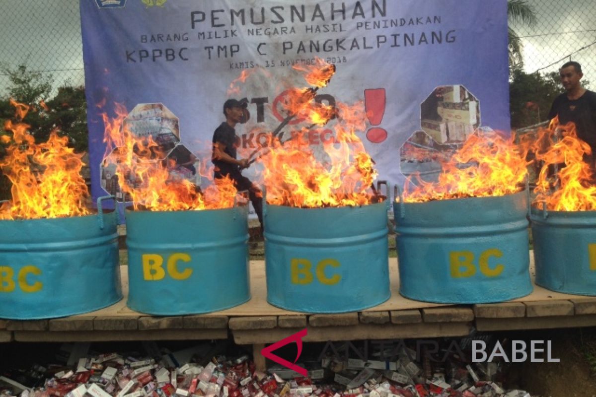 DJBC Sumatera Bagian Timur musnahkan 12 juta rokok ilegal