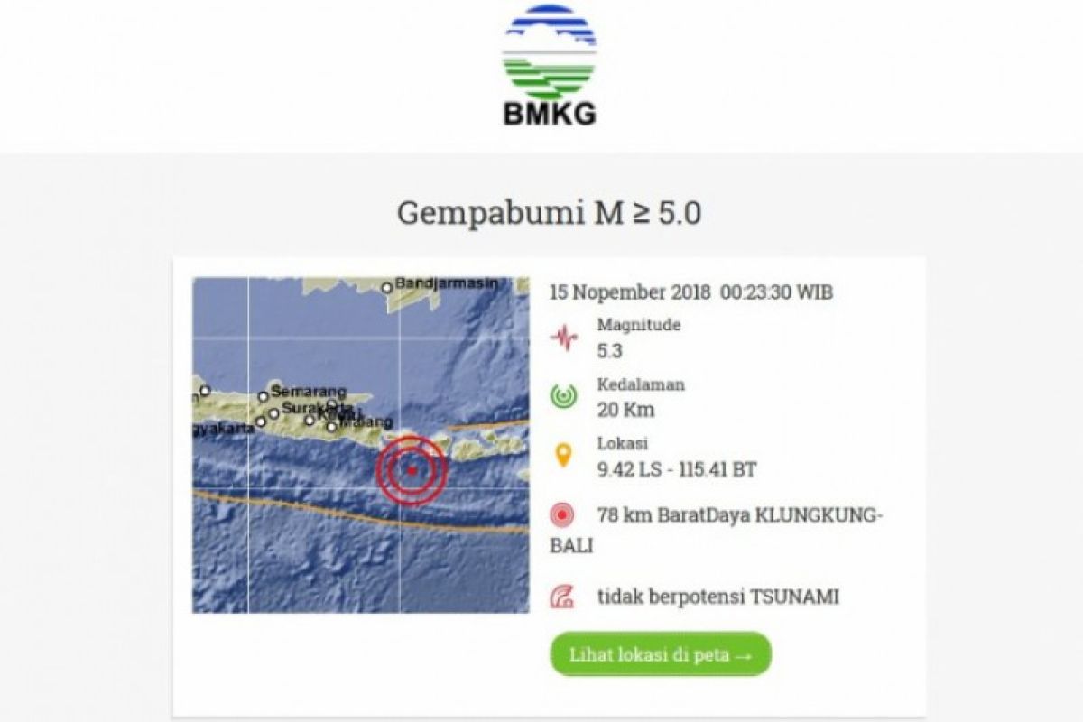 23 gempa merusak selama 2018