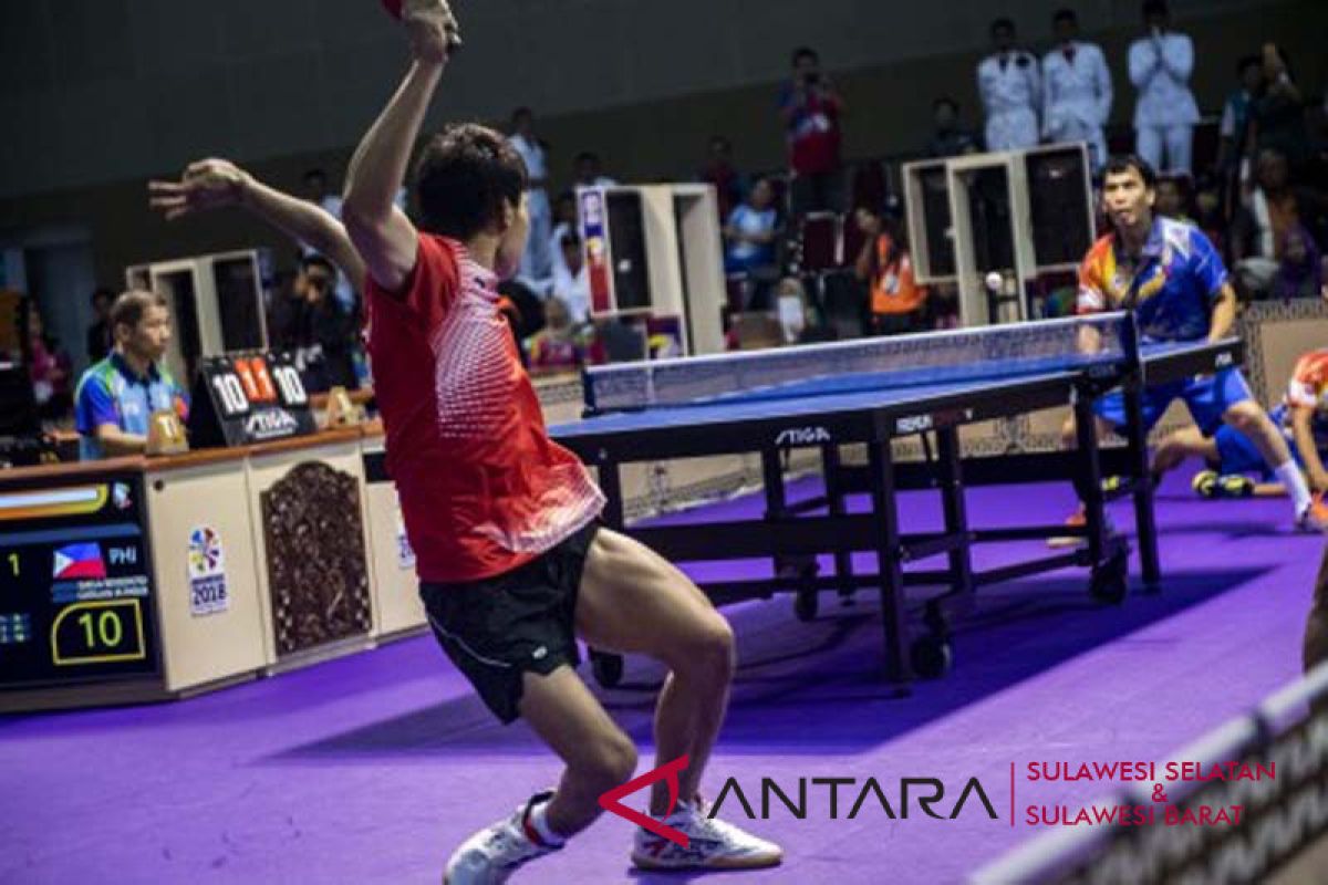 Atlet Sulsel juara II Kejurnas Tenis Meja Piala Jaguar