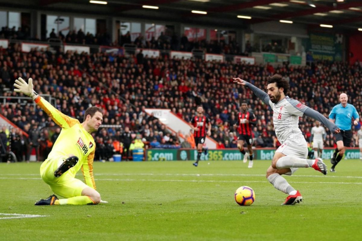 Salah trigol, Liverpool cukur Bournemouth 4-0