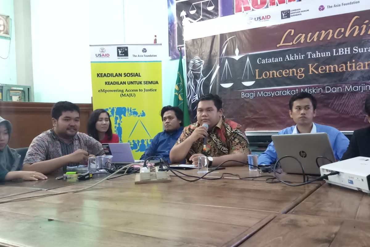 Permohonan Layanan Hukum LBH Surabaya Selama 2018 Meningkat