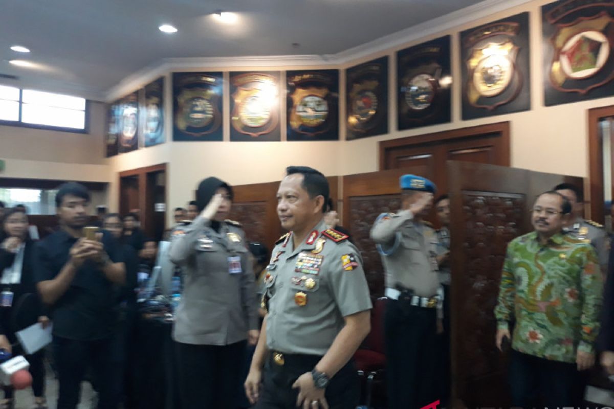 Pimpinan TNI-Polri membahas pengamanan Pemilu 2019