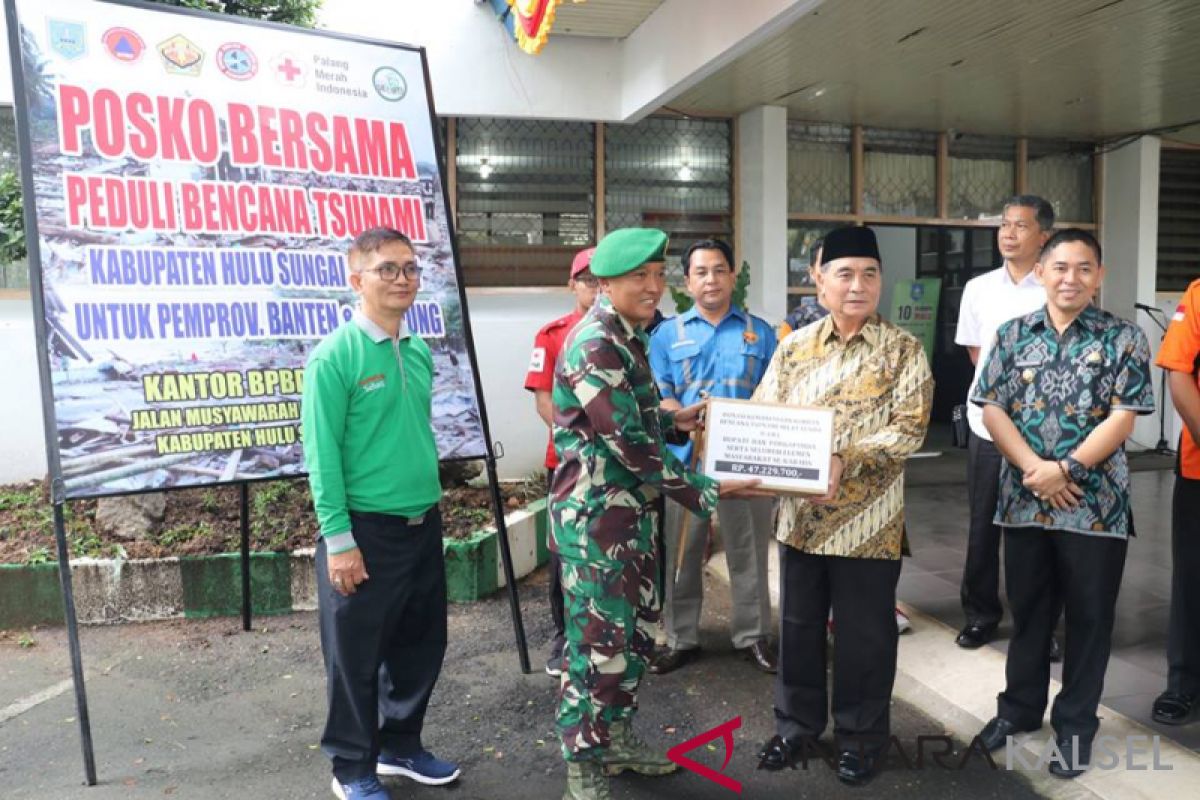 HSS serahkan bantuan korban gempa Banten dan Lampung