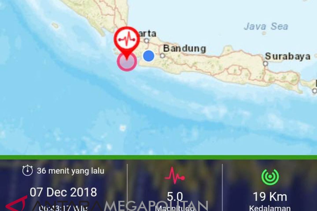 Gempa Lebak Banten terasa hingga Sukabumi