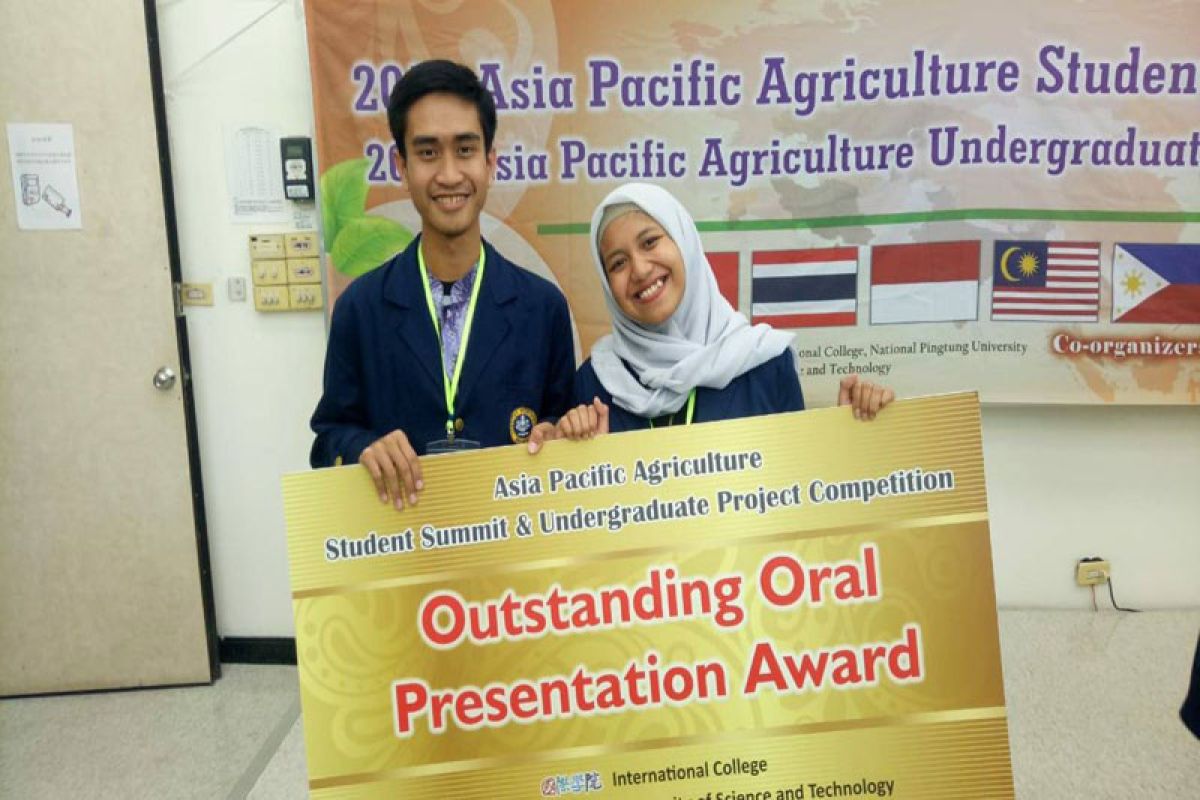 Mahasiswa IPB sabet penghargaan Outstanding Oral Presentation di Taiwan