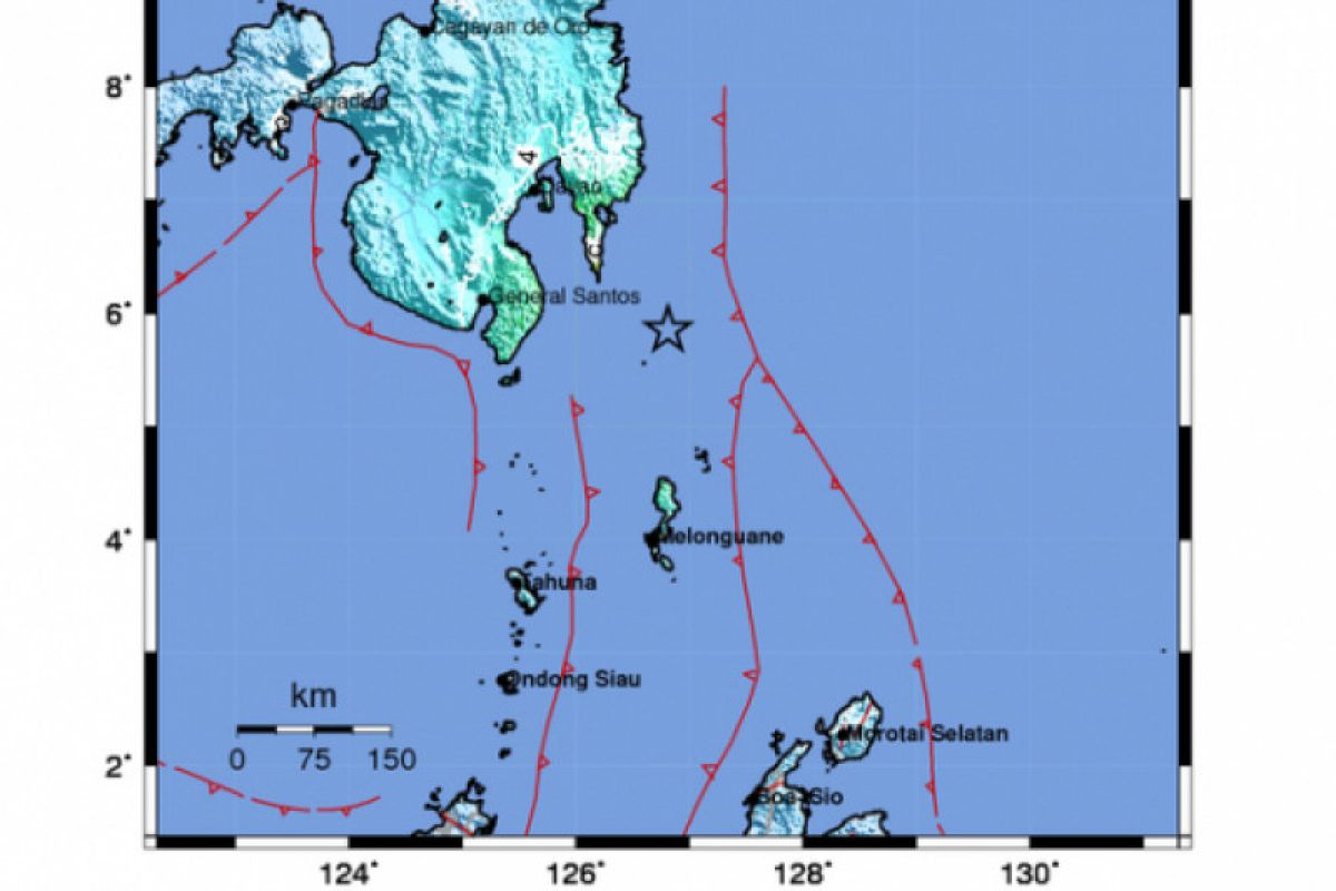 Pascagempa Filipina, aktivitas masyarakat Miangas-Talaud normal