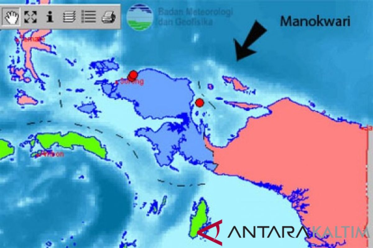 Gempa 3,7 SR landa Kabupaten Manokwari, Papua Barat