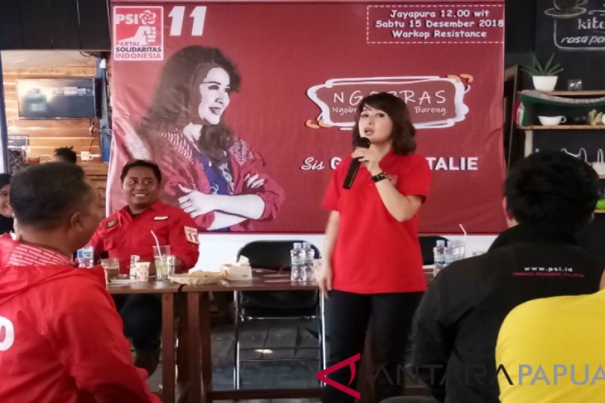 Grace Natalie ajak kader PSI Papua tiap hari blusukan